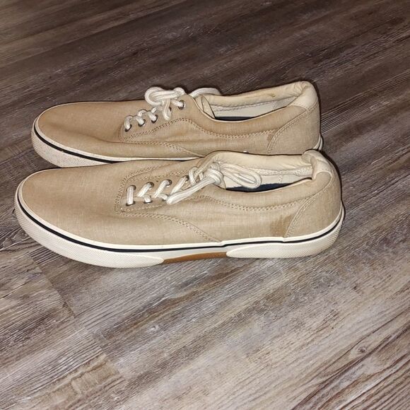 Sperry top sider tan  canvas loafers Sz 11.5 - Picture 3 of 8